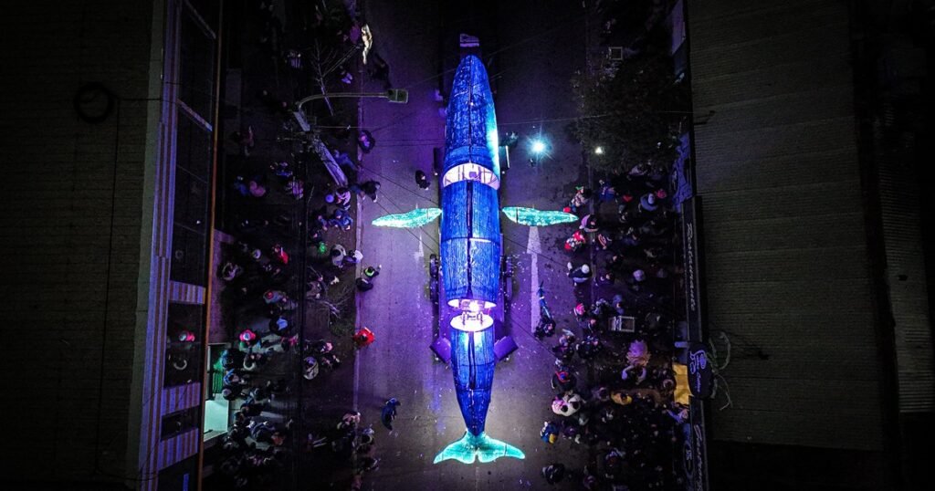 ballena en la calle